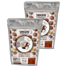 SINGEN 信元發育寶 鮮鮮嫩三品 全年齡犬糧, 70% 奔茨牛, 20% 囊 襄雞, 10% 鑫 桃鴨, 無麩質, 300g, 牛肉+鴨肉+雞肉, 2包