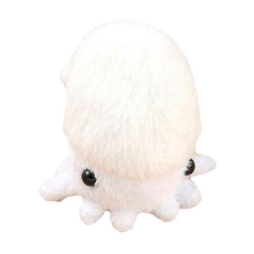 World Animal Collection 迷你動物造型沙包娃娃 6歲以上兒童適用, 小烏賊 白色, 1個
