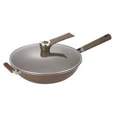 有鈦不粘炒鍋 帶耳有蓋 2.7kg, 34cm, 1個