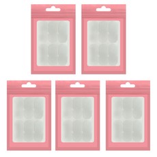 Flowcode 貼服耳 精靈耳 可水洗貼片 6入, 5個, 透明色