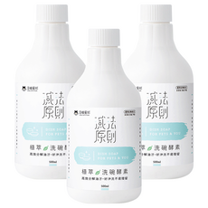 DOG CAT STAR 汪喵星球 植萃洗碗酵素 補充瓶, 人寵共用, 海洋友善成分, 無香精、無柑橘、無甲醛, 500ml, 3瓶