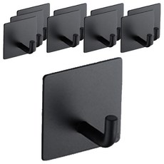 不銹鋼黏鉤, 10個, 黑色