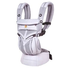 ergobaby OMNI 全階段型四式360透氣款嬰兒背帶, 淡紫灰, 腰帶腰圍 66~140mm, 1個