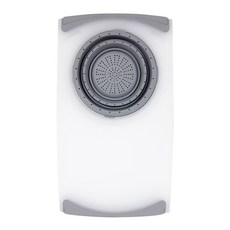 橘之屋 切菜瀝水調理砧板套裝, 雙側邊矽膠防滑, 分離設計, 一物多用, 灰色, 50 x 8.5 x 2cm ± 3%, 1個