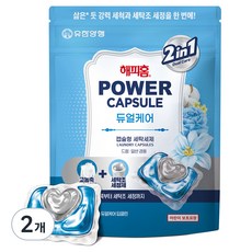 해피홈 듀얼케어 딥클린 파워캡슐 세제, 2개, 30개입