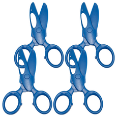 SIMBALION 雄獅 兒童安全剪刀, 鯨魚, 4支