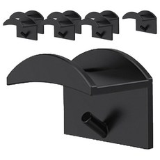 DOSell 免打孔帽子掛架多用途掛鉤, 黑色, 8個