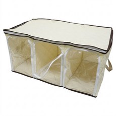 雙手萬能 好家佳抗菌防臭三格衣物收納箱/收納袋, 黃色, 1個