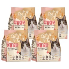 咪咪貓砂 純木薯貓砂 強力團結植物貓砂, 2.5kg, 4袋, 無香