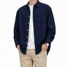 Guystory 男士 Lazy 牛津大尺碼寬鬆版基本款長袖襯衫