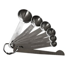 KALDIN 不鏽鋼刮平尺圓形量匙7件組