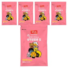 광천김 카카오프렌즈 삼각김밥김 리필용, 50g, 5개