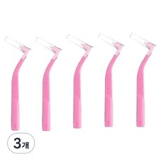 르메이스 L형 치아브러쉬 치간칫솔 핑크, 5개입, 3개