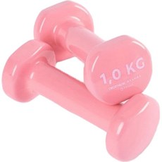 DECATHLON 迪卡儂 PVC Dumbbell Twin Pack 粉色, 1公斤, 2個