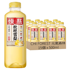 CHI FOREST 元氣森林 慢熬植物飲 枇杷雪梨, 15個, 500ml