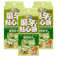 PINKIN 磨牙點心餅 小動物專用 蔬菜起司, 120g, 3盒
