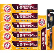 ARM & HAMMER 鐵鎚牌 小蘇打護理牙膏 150g 5入+100g+深層清潔牙刷 隨機出貨, 1組