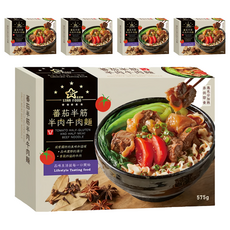 STAR FOOD 星廚饌 蕃茄半筋半肉牛肉麵, 575g, 5盒