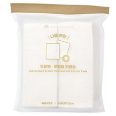 SHE'S LINE 無螢光劑化妝棉, 400枚, 1包