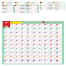 뽀마 100일 스케줄표, 혼합 색상, 9개