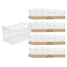 mb.ko 多用途半尺寸收納籃, 20個, 透明