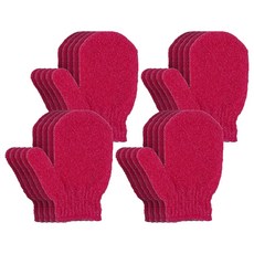 YBHOME 溫和搓澡手套, 紅色, 1入, 20個