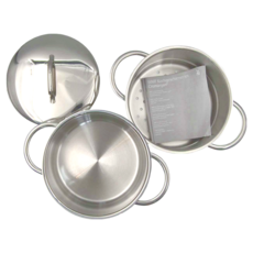 WMF 不鏽鋼迷你湯鍋 + 蒸鍋套裝，18/10 Cromargan，適用於所有爐具, 16cm, 1組