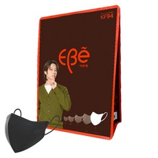 이비에 더세로 마스크 특대형 KF94 + 향균파우치 세트, 30개입, 1개, 블랙