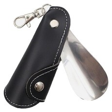 Bakojel便攜式皮革鞋拔, 1個, 黑色