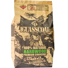 이과스콜 100% NATURAL HARDWOOD PREMIUM CHARCOAL 캠핑용 숯, 2kg, 1개, 2L