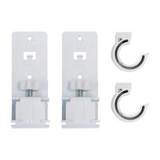 Kamdanam 新版免鑽孔窗簾桿支架 纖薄款, 2入, 白色