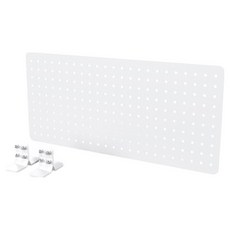 平面洞洞板 + 桌上固定器 2個 平面洞洞板 600 x 280mm, 白色, 1組