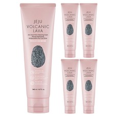 더페이스샵 제주 화산토 안티더스트 모공 클렌징 폼, 140ml, 5개