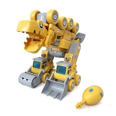 5合1城市建設暴龍變形機器人, 混合顏色, 1個