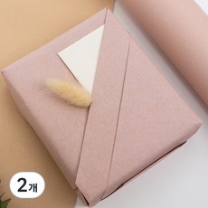Good given 單面彩色牛皮包裝紙 10m, 2個, 柔粉色
