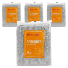 e.Life 銀絲菜瓜布 大, 5入, 4個