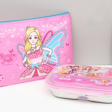 Secret Jouju 一體型便當盒組, 混色, 餐盤+蓋子+便當袋, 1組