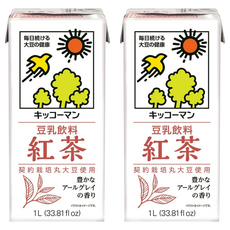 KIKKOMAN 龜甲萬 豆乳 紅茶風味, 1L, 2瓶