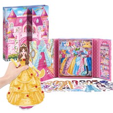 韓國 CHERRY 王子與公主的童話王國磁鐵換裝書, 混合顏色