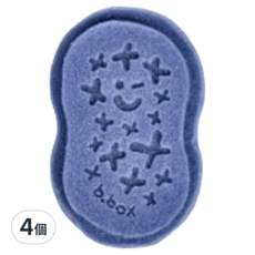 BBox 狐狸多功能沐浴刷替換海綿 柔軟親膚 嬰幼兒洗澡用品, BB0700208, 1個, 4個