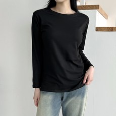 Lalaon 女款基本款圓領素色長袖T恤 TSP998