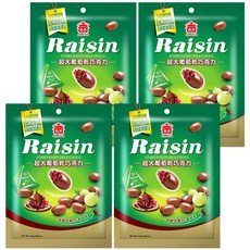 義美 超大葡萄乾巧克力 三角包, 144g, 4袋