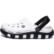 elsso. 拼色防水洞洞拖鞋, 白色, 270mm