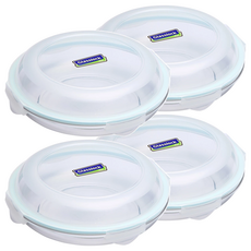 Glasslock 強化玻璃微波保鮮盤, 1750ml, 2個, 透明, 2組