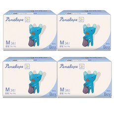 페넬로페 씬씬씬 에어슬림 밴드형 기저귀 남아용, 136매, 중형(M)