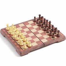 Tree 古典折疊磁吸西洋棋組 24.5 x 21.5 cm, 棕色 + 米色