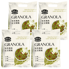 馬玉山 抹茶風味紅豆穀脆, 含鐵, 高鈣, 高纖, 200g, 4袋