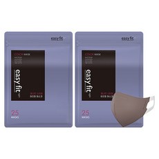 feelnine 舒耳簡易貼合2D鳥嘴型彩色口罩 大, 沙米色, 25片, 2包