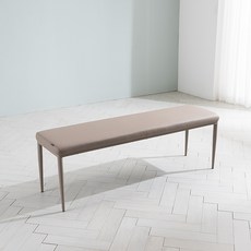 리바트 토핑 6인 가죽벤치 방문설치, 그레이