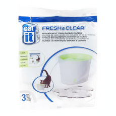 dog it 飲水器專用濾棉，Set 3個，適用於55600鮮淨飲水器, 73610, 1組